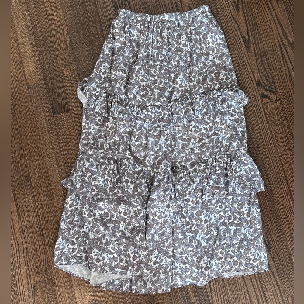 INTERMIX
Odette Ruffled Printed Voile Midi Skirt